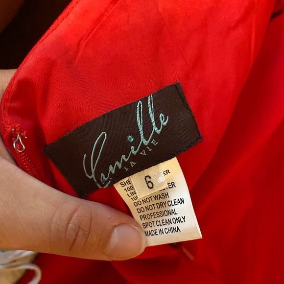 Camille La Vie - red, long,formal dress, size 6 - Picture 10 of 10